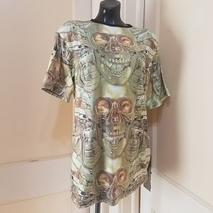 Heights All Over Skull Graphic Crew Top